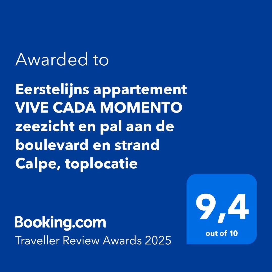 Eerstelijns Appartement Vive Cada Momento Zeezicht En Pal Aan De Boulevard En Strand Calpe, Toplocatie Экстерьер фото